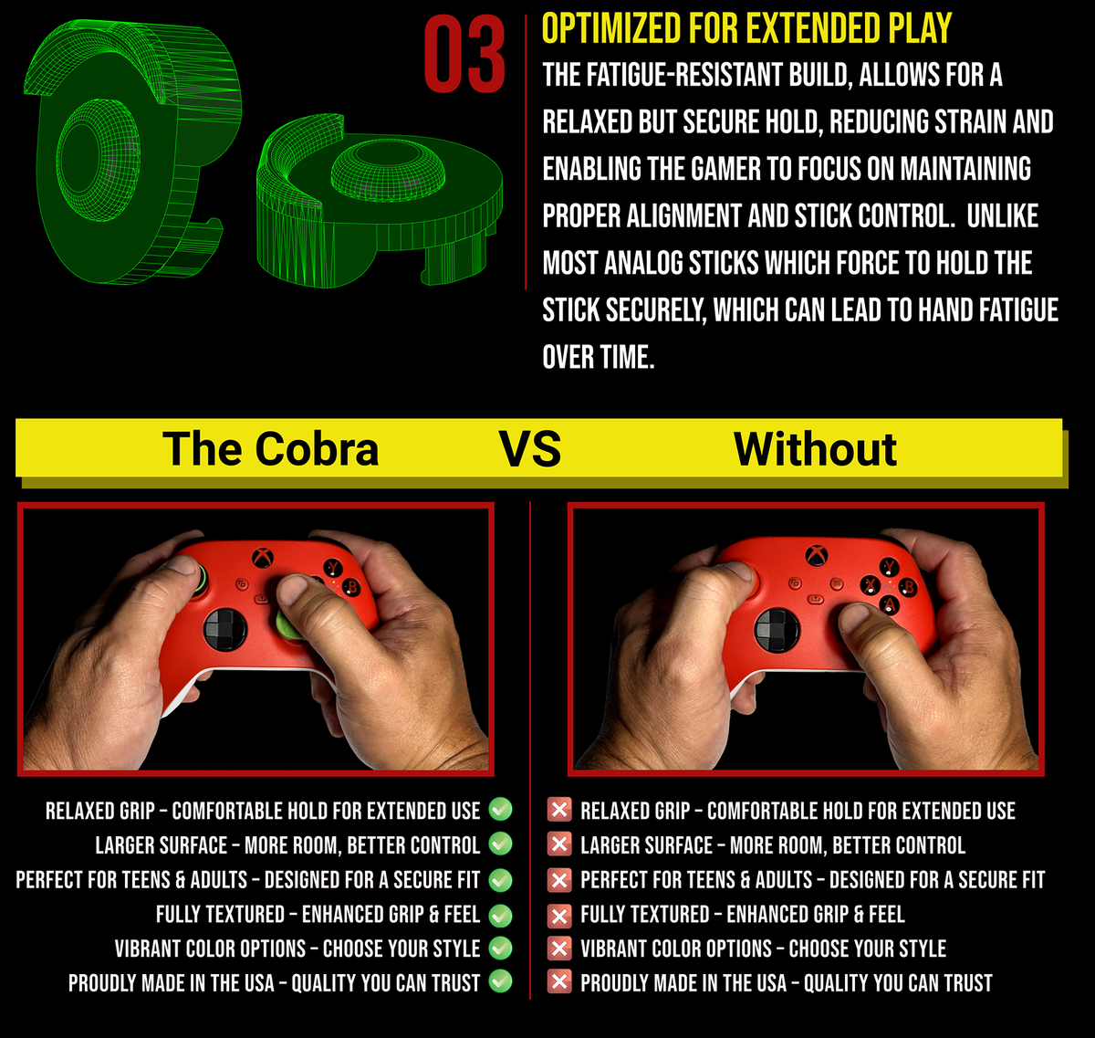 Dinosoo Controller Compatible Cobra Controller Attachment Alpha Build