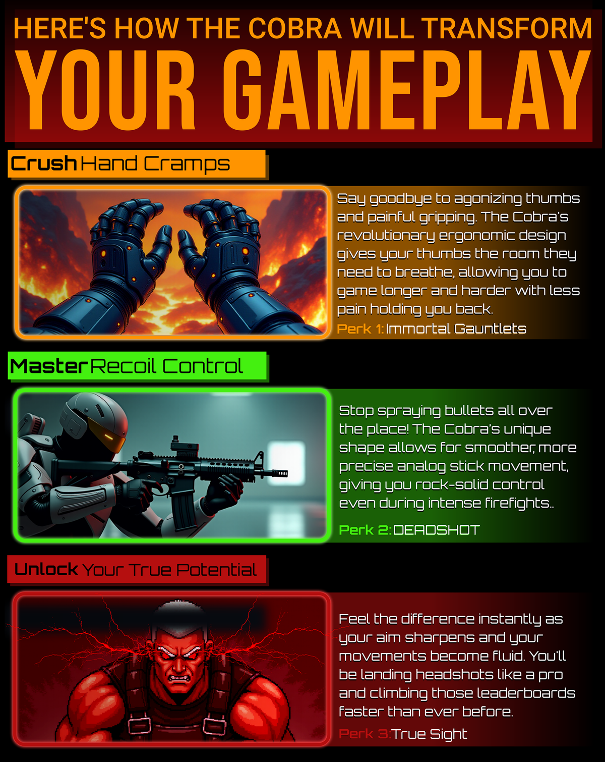 Dinosoo Controller Compatible Cobra Controller Attachment Alpha Build